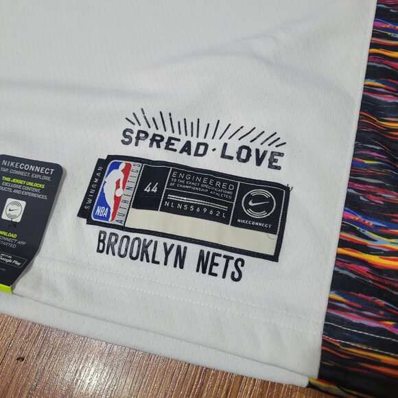 Nike Brooklyn Nets #72 Biggie NY City Edition Swingman Jersey Sz 44 M CU0192-100 - Picture 2 of 7